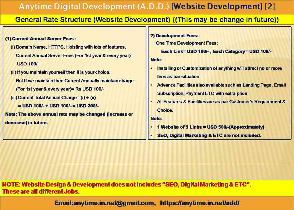 Anytime Digital Development (A.D.D.): Website Development